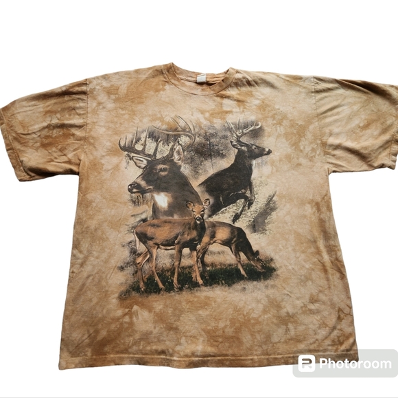 None | Shirts | Vintage Wildlife Deer Buck Tie Dye Tshirt Sz Xl | Poshmark